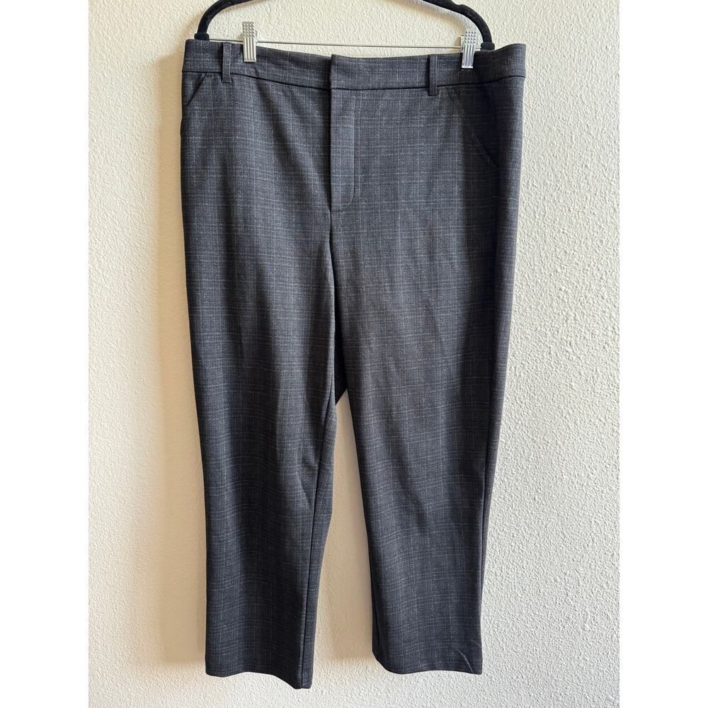 Wit & Wisdom Gray Black Plaid‎ Stretch Pants Sz 16 EUC L2040FE5E